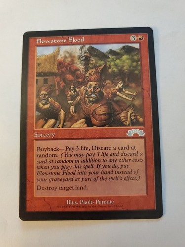 MTG Magic The Gathering Card Flowstone Flood Sorcery Red Exodus 1998