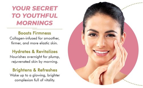 Korean Collagen Night Cream Anti-Aging Hydrating Moisturizer 95% Natural 1.35 oz - Picture 2 of 11