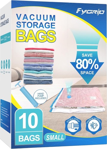 16 Pack Vacuum Storage Bags with Hand Pump, 80% Space Saver for Clothes,Blankets - Picture 8 of 54