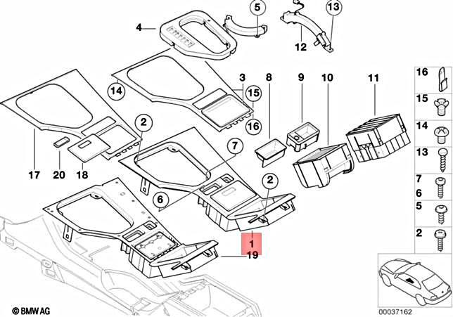 Genuine BMW E39 520d 520i 523i 525d Center Console Insert Center  