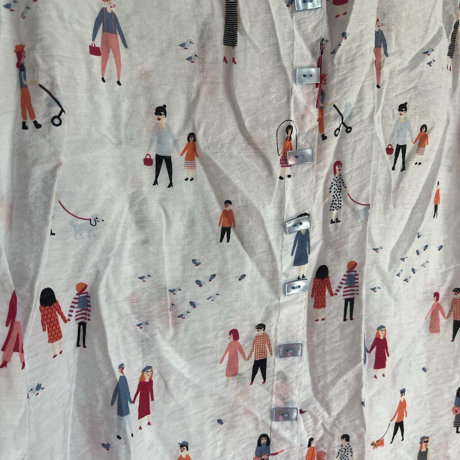 Multiples PM Unique Top With Rectangle Buttons Pe… - image 12