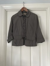 See By Chloe Grey Occasion Jacket Size 6 (uk 10) Button Detail Military
