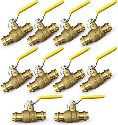 VN INFINITE QUALITY 1/2" Propress Brass Ball Valve with EPDM O-Ring Lead Free (Pack of 10)