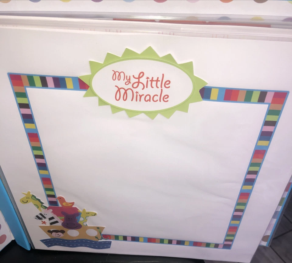 Álbum de recortes instantáneo Amanda Blu NOAH 12" X 12" animales Arca de Noé sin usar Foto 4 de 4