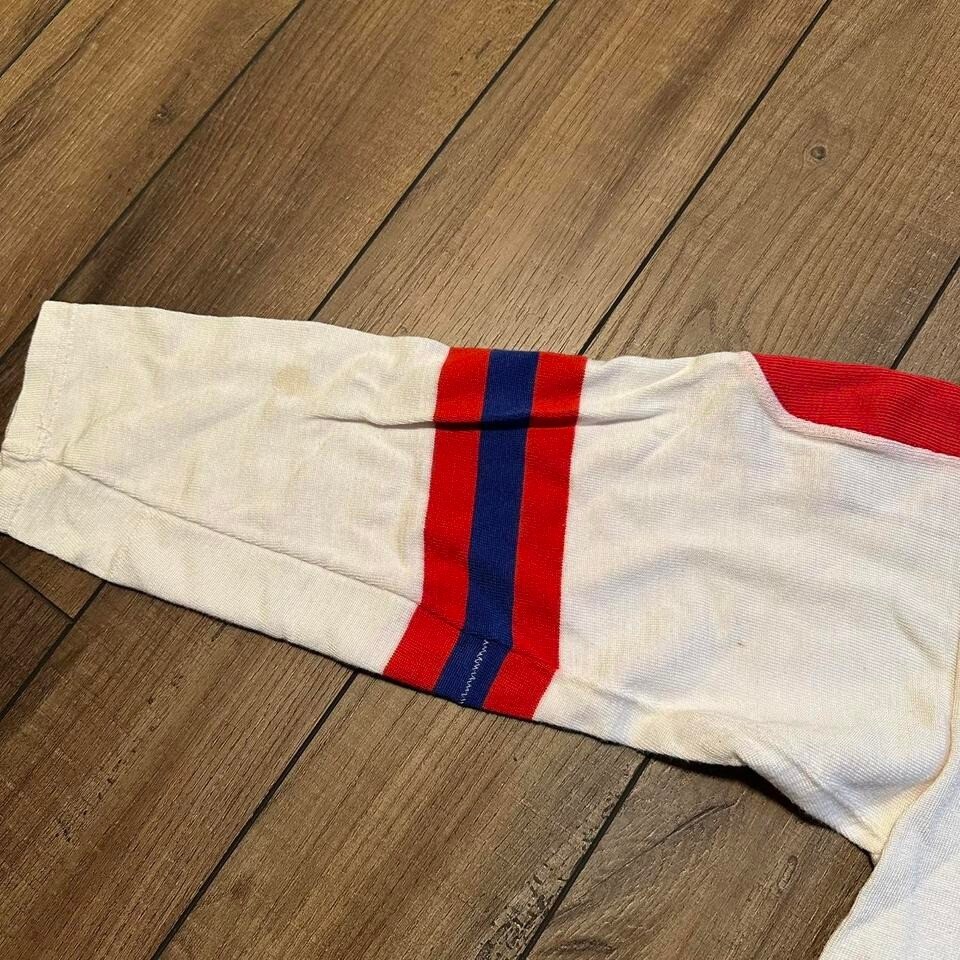 Vintage 60s Hockey Jersey Youth Size Medium Athletic Knit Durene