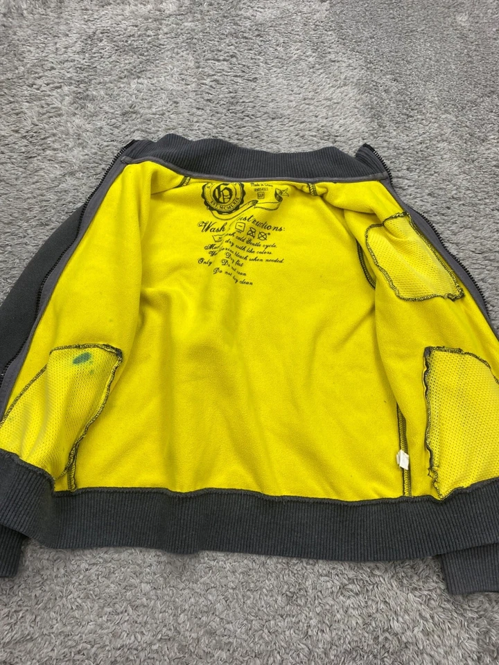 Chaqueta De Colección Gap Hombres Pequeña Gris Polar Cremallera Completa Ajuste Atlético Cuello Simulado Preppy Años 90 Foto 3 de 4