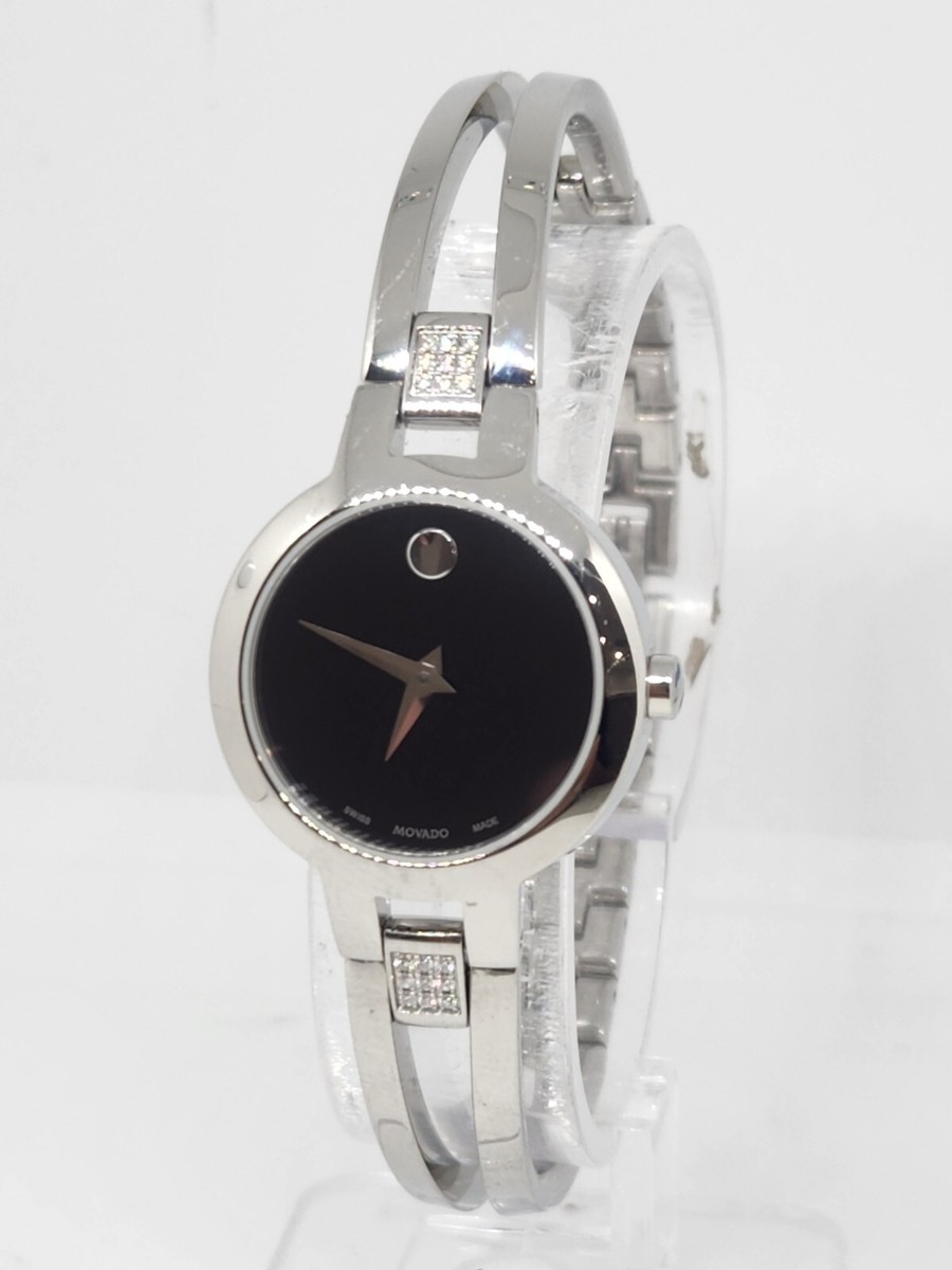 Movado Amorosa Museum 0607154 steel Silver Diamonds Women's Watch
