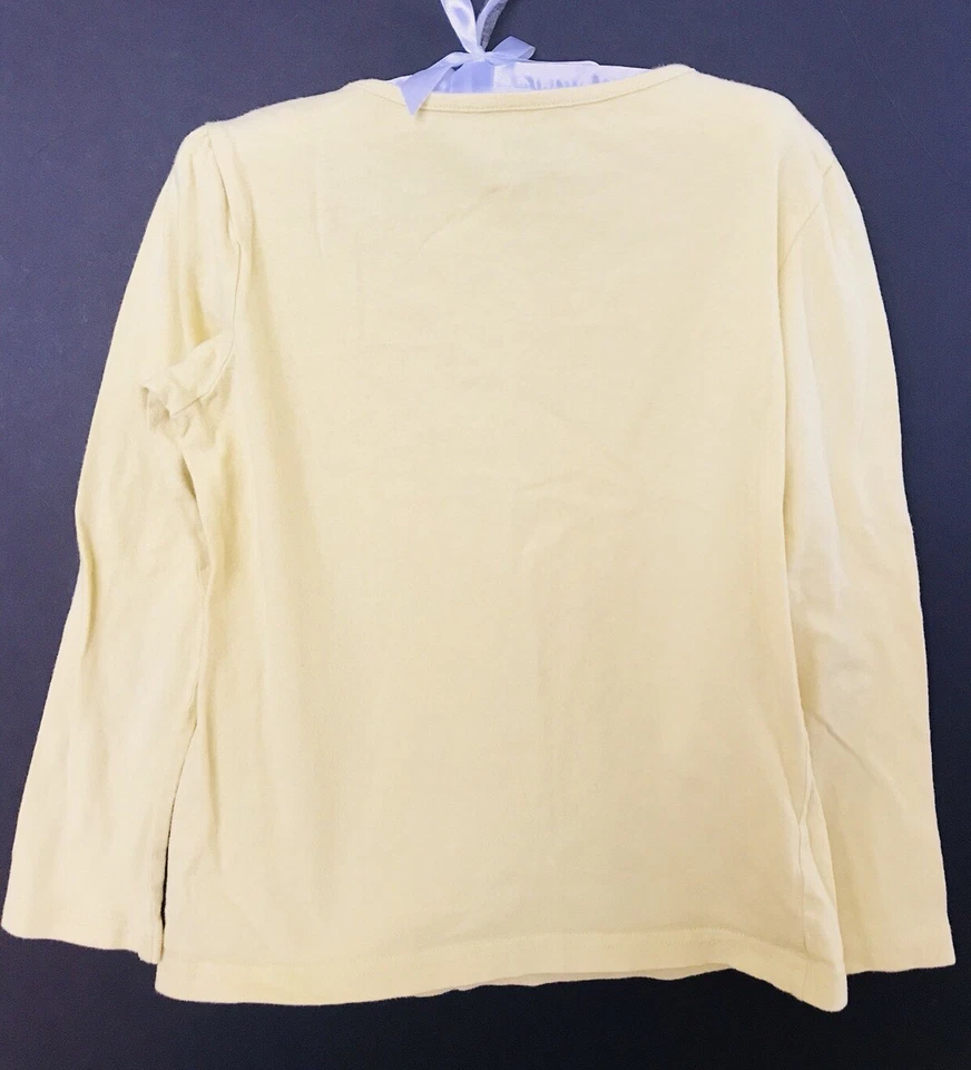 Camiseta Top CRAZY 8 Niñas Niños Mediana 7-8 Amarilla Manga Larga Tortuga Bordada Foto 3 de 4