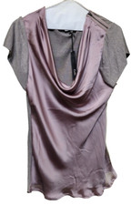 FATE Silky Boho Top Size L NEW Mauve Cowl Neck