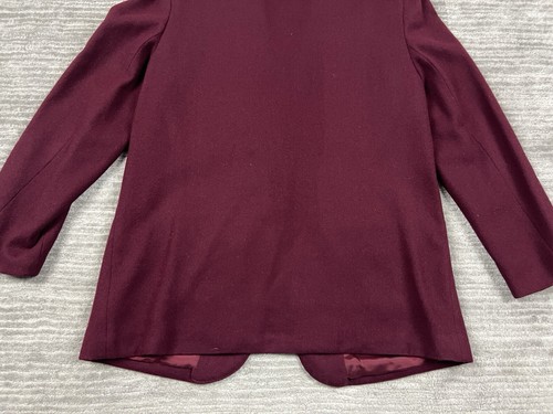 Vintage Sag Harbor Jacket Womens 10 Red 100% Pure Wool One Button Front - Picture 9 of 13