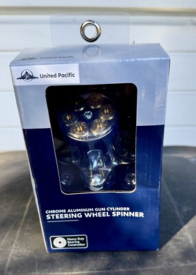 United Pacific 70106 Steering Wheel Spinner, Chrome, Aluminum Gun Cylinder