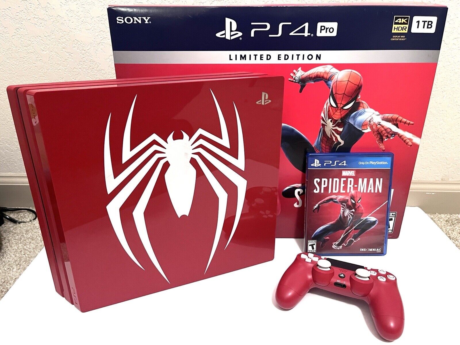 Sony PlayStation 4 PS4 Pro 1TB Marvel Spider-Man Limited Edition