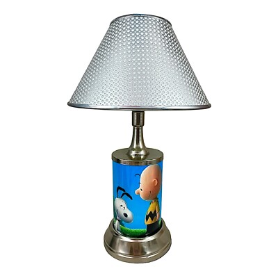 Snoopy & Charlie Metal License Plate Handmade Sport Table Lamp Best Gift Ever