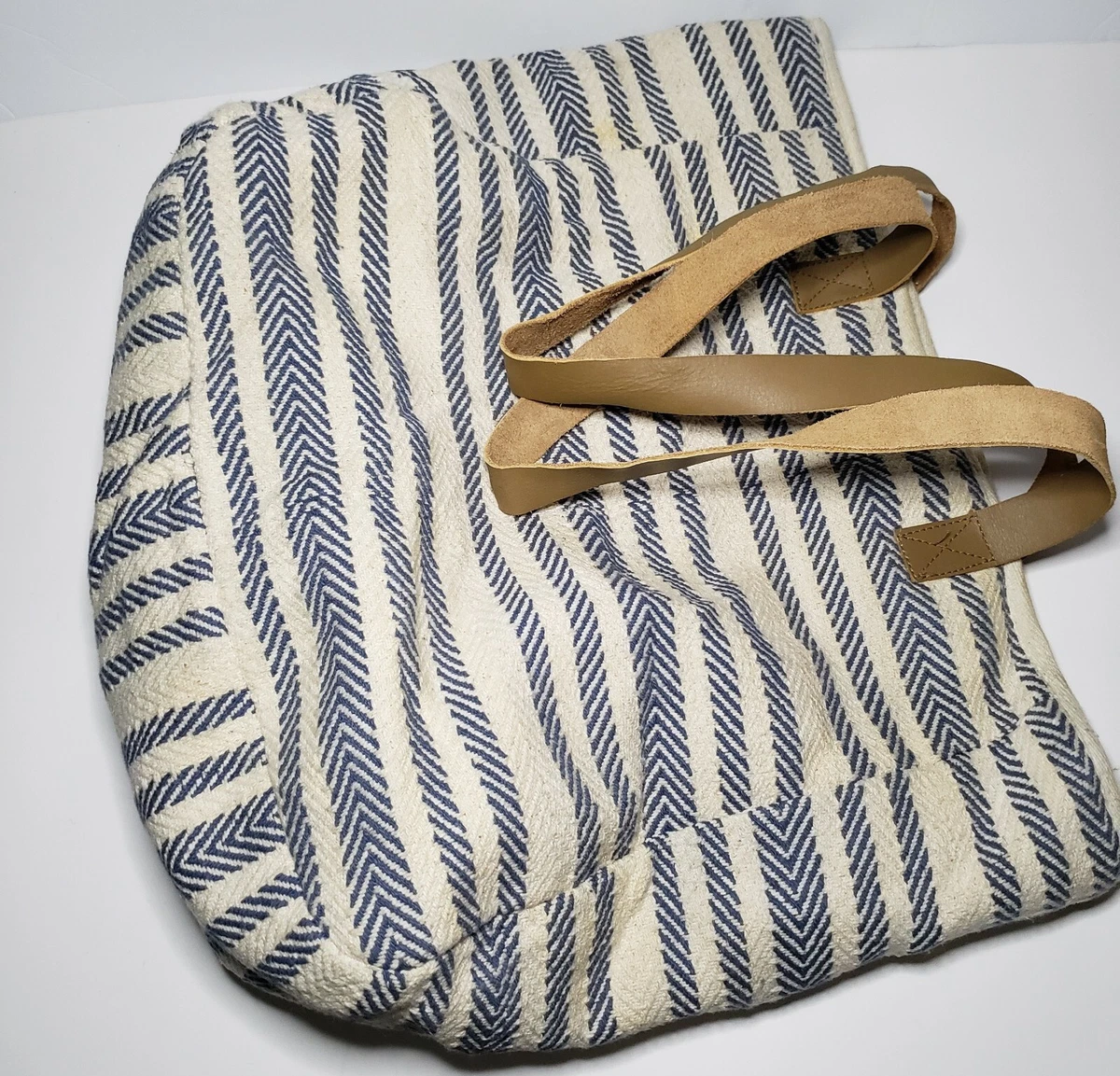 Navy and cream bag sale