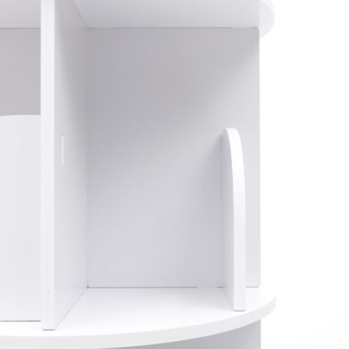 4 Tiers 360° Rotating Bookshelf Bookshelf Organizer Floor Standing Storage Shelf - Picture 9 of 14