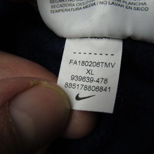 Nike Hoodie Youth XL Blue Gray Colorblock Fleece Full Zip Thumbholes Sweatshirt - Picture 5 of 16