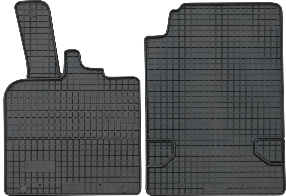 Rubber mats 2 pieces black for Smart Fortwo from 03/2007-10/2014 fit Petex - Image 2 of 4