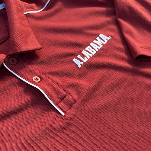 Alabama Crimson Tide Nike Polo Golf Shirt Mens Medium Red Dri Fit NCAA - Picture 5 of 11