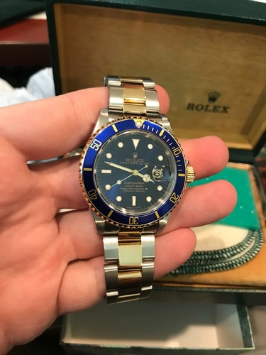 ROLEX Blue DIAL SUBMARINER 18K Gold 