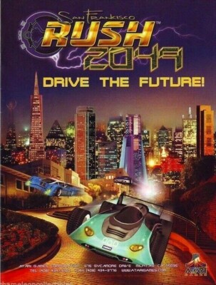 San Francisco Rush 2049 Arcade Flyer Original NOS Video Game