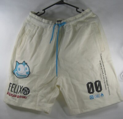 FELIX THE CAT REASON OFF WHITE SPORT SHORTS   WOMEN  SIZE  L ***
