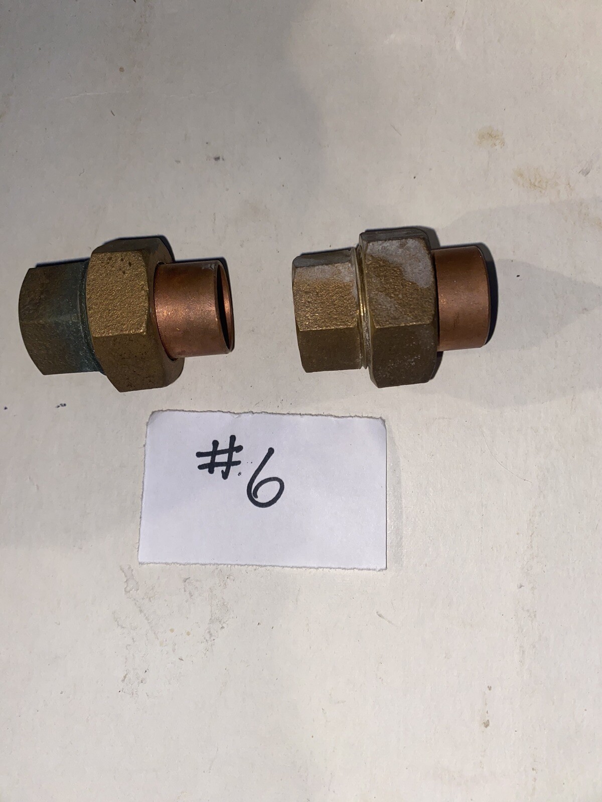2 Pc 3/4 “ Copper  Solder Union New Old Stock # 6