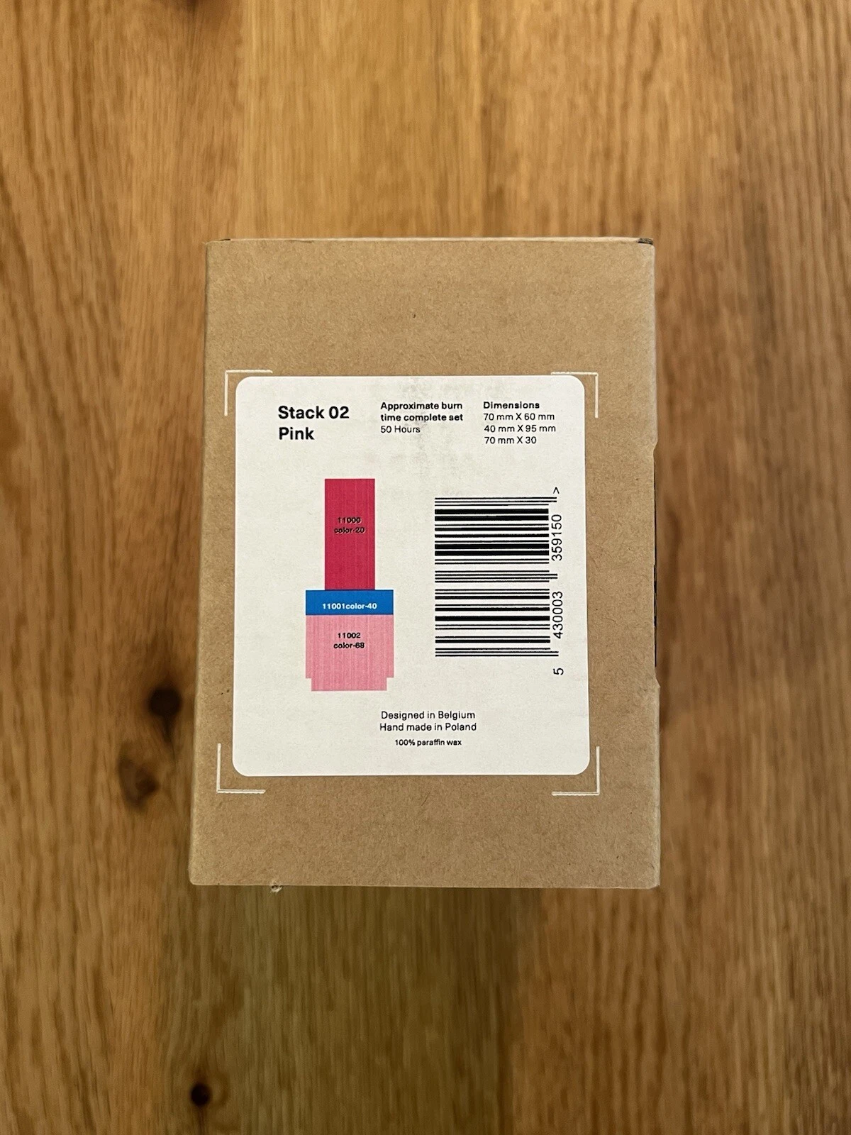Candl Stacks Stack 02 Stan Edition 50 Hours Burn Time - Brand New Pink 5