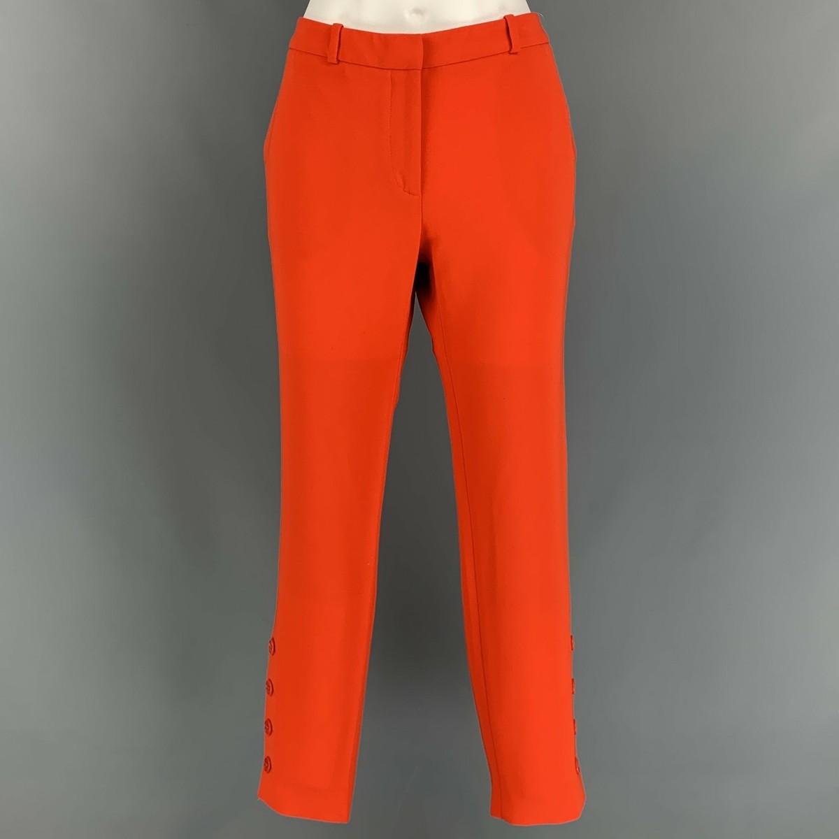ALTUZARRA Size US 4 / IT40 Orange Triacetate Blend Dress Pants ALTUZARRA Size US 4 / IT40 Orange Triacetate Blend Dress Pants