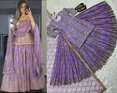 HANDMADE FULLY STITCHED LONG BLOUSE CHOLI LEHENGA WEDDING MEHANDI SHADI LENGHA READYMADE