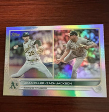 2021 Topps Update Series ADAM OLLER/ZACH JACKSON Rainbow Foil #US254- A's