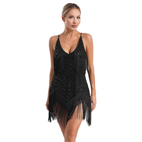Womens Dancewear Ladies Dress Ballroom Costume Performance Latin Prom Rumba - Picture 10 of 56