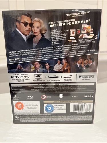 Hitchcock North By Northwest Limited Boxed Set Steelbook 4K UHD Blu Ray. Sealed - Picture 6 of 6