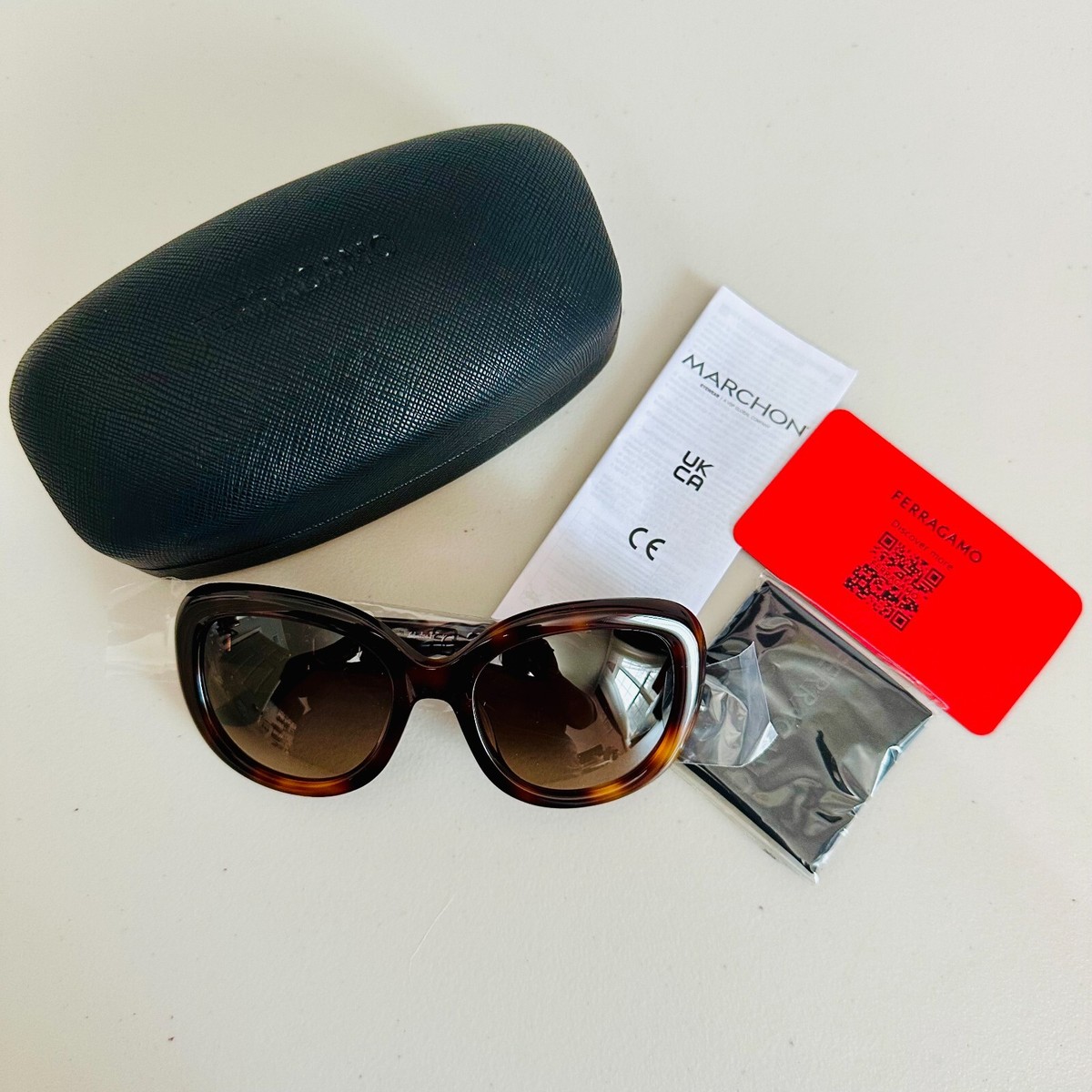 NEW SALVATORE FERRAGAMO ROUND TORTOISE SUNGLASSES SF 727S 214 53-20-135 Salvatore Ferragamo SF727S 214 Sunglasses Women main image 4
