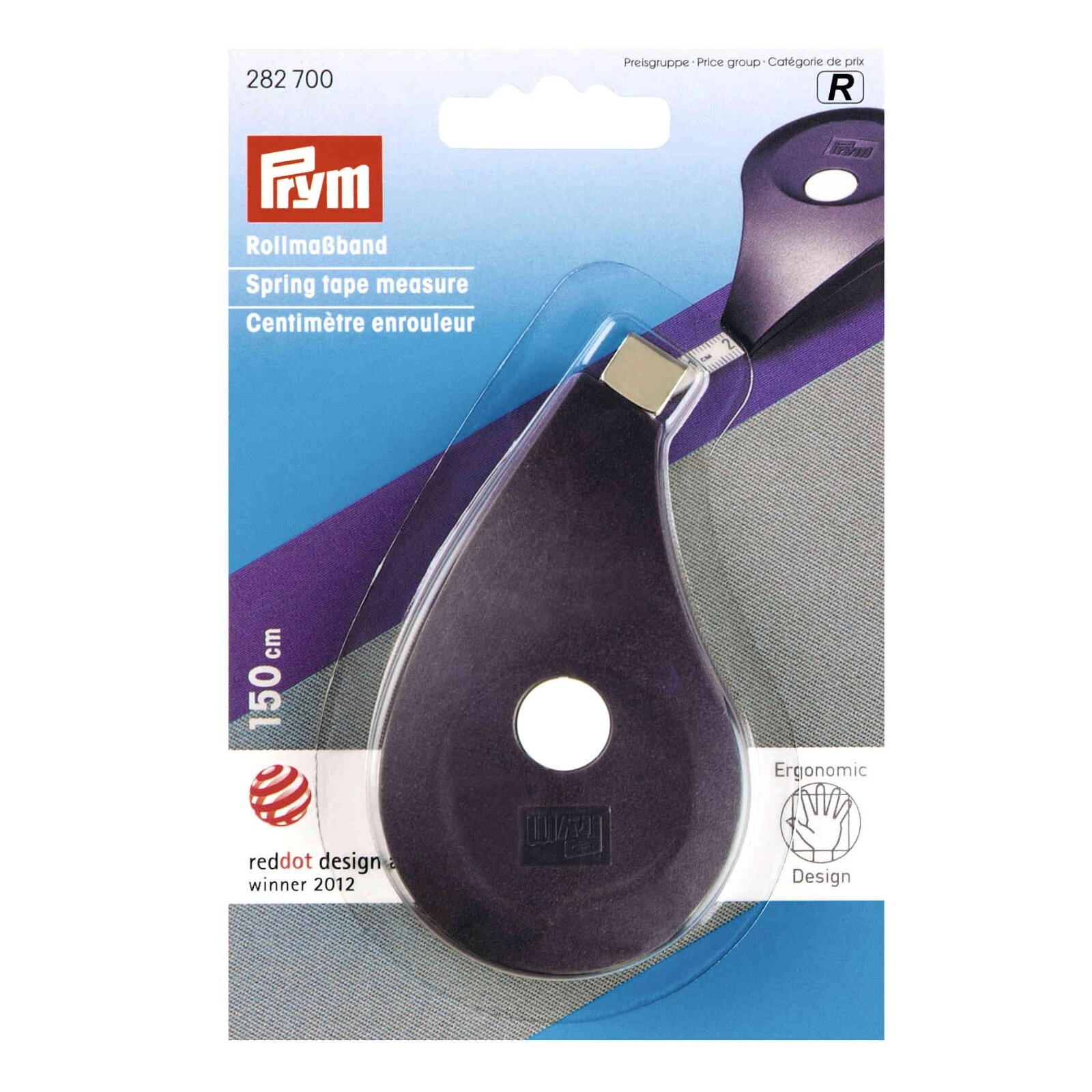 PRYM ERGONOMIC SPRING TAPE MEASURE 150cm 282700