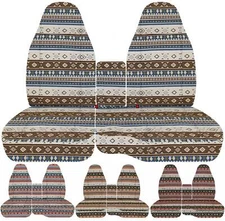 Fits 1991-2012 Ford Ranger 60/40 highback with Console Aztec Boho seat covers