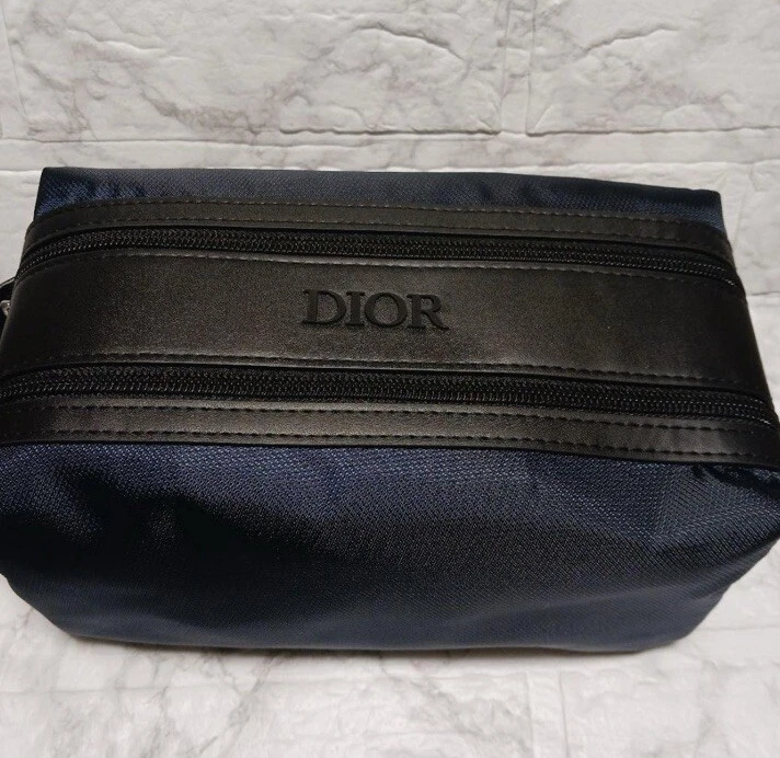 Christian Dior HOMME BEAUTY Nouveauté Pochette Bleu Marine Noir Étui Sac à Main JAPON FEDEX