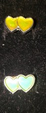 color changing double heart mood rings with adjustable bands
