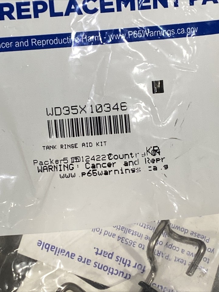 GE WD35X10346 Dishwasher Jet Dry Rinse Aid Injector Tank Kit Oem New eBay