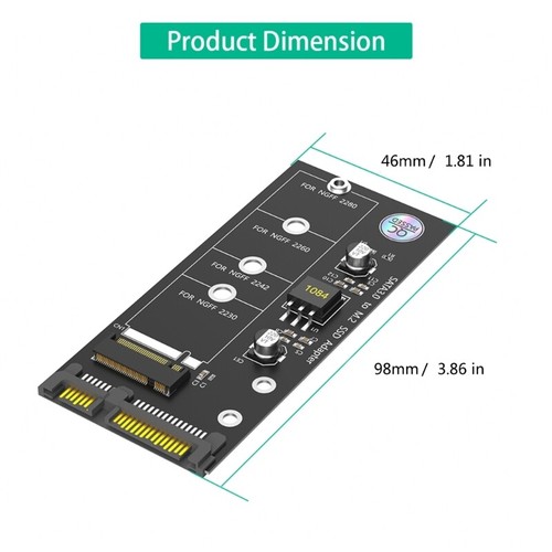 SATA3.0 to M.2 B KEY Converter Expansion Card Expand Storage Capacity for 2230 - Photo 8/8