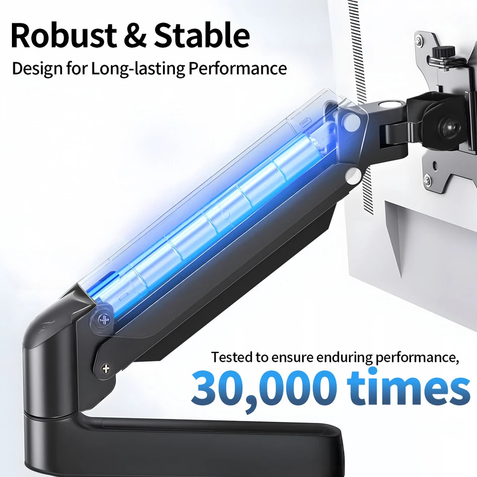 Gasdruck Monitor Doppel Tisch Halterung Bildschirm Ständer 2x 9KG bis 30 Zoll - Bild 3 von 4