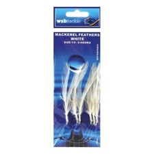 6 x MACKEREL WHITE  RIG SEA FISHING BOAT & BEACH MACKEREL FEATHER RIGS