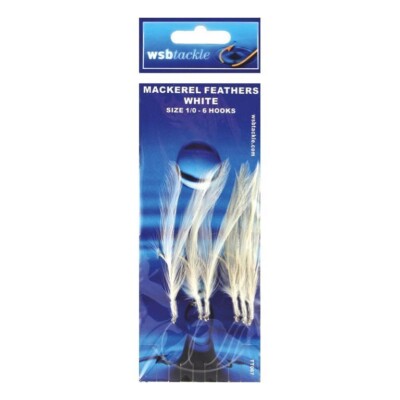 6 x MAKRELE WHITE RIG MEERESANGELN BOOT & STRAND MAKRELE FEDER RIGS