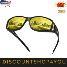 URUMQI Night Vision Driving Glasses Fit Over Glasses for Men Women best gift new