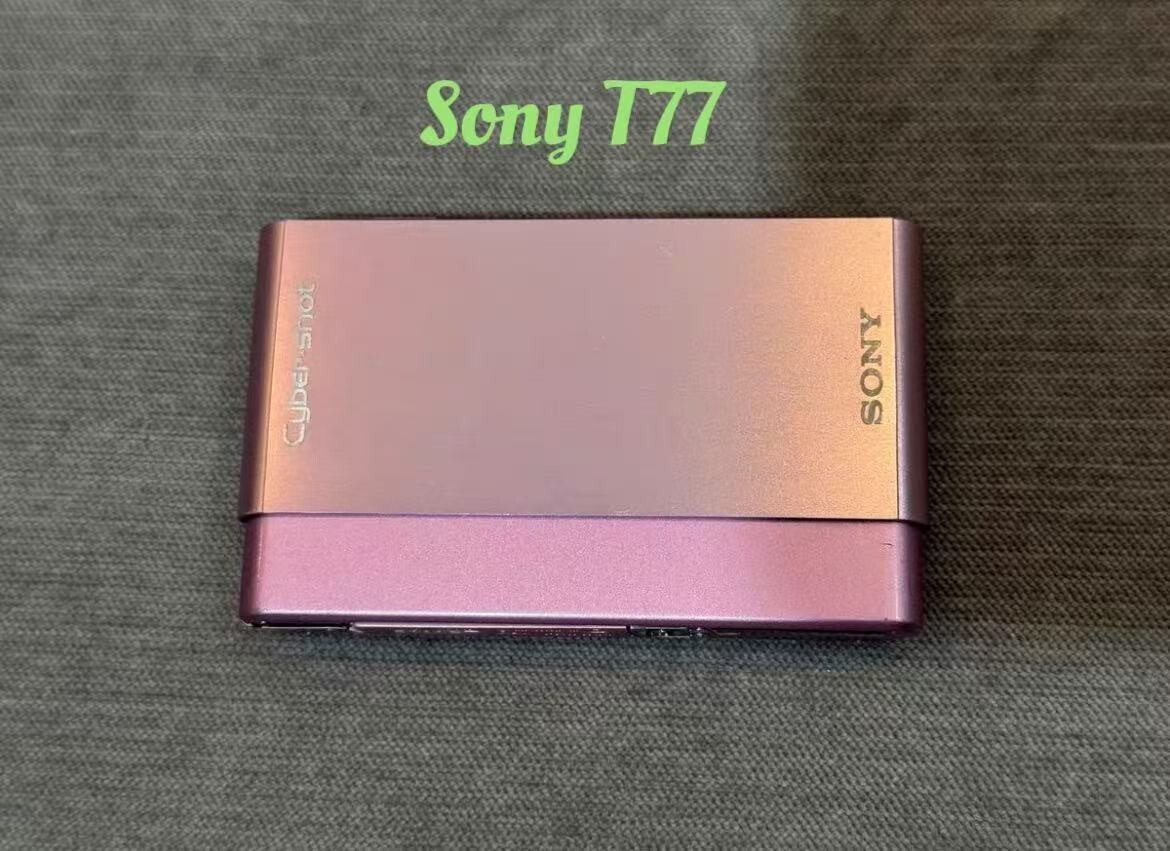 SONY Cyber Shot DSC-T77  Digital 4.0x Optical Zoom Camera Pink English