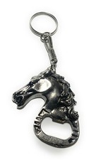 WESTERN COWBOY HORSE METAL KEYCHAIN BOTTLE OPENER, LLAVERO VAQUERO