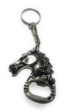 WESTERN COWBOY HORSE METAL KEYCHAIN BOTTLE OPENER, LLAVERO VAQUERO