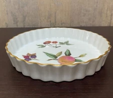 Vintage Royal Worcester Evesham English Dining Flan Tart Quiche Pie 8” Dish