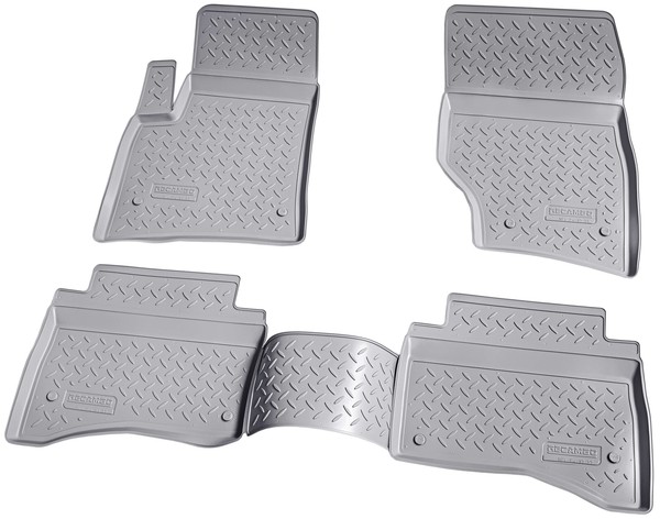 3D Gummi Fussmatten FüR Porsche Cayenne | 9PA | 2002-2010 | Grau Mit Rand-image