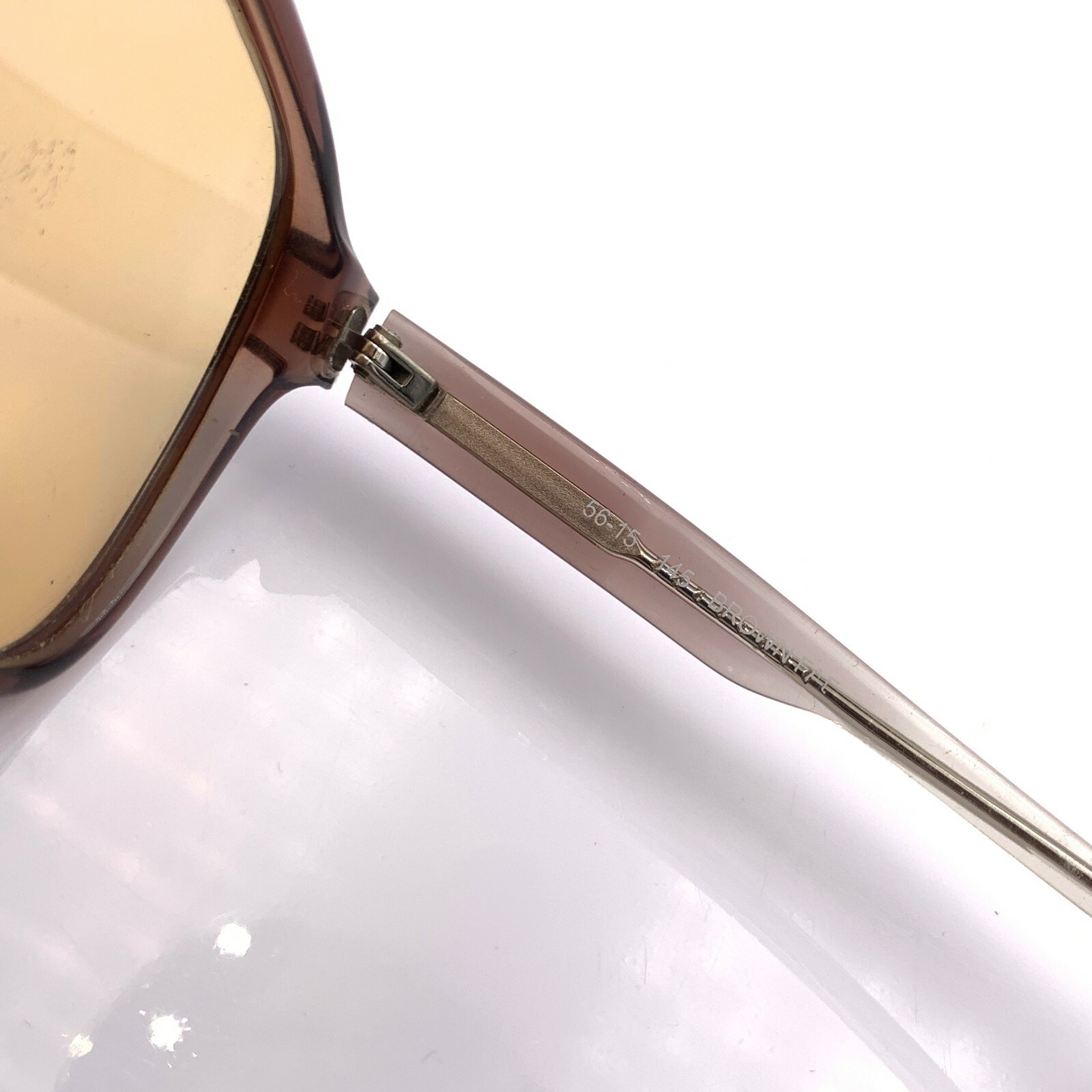 Vintage LS Basic Brown Transparent Pilot Sunglass… - image 8