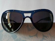 Vintage Womens Advantage Eyewear SAV 1118 Blue Oval Sunglasses MUST SEE